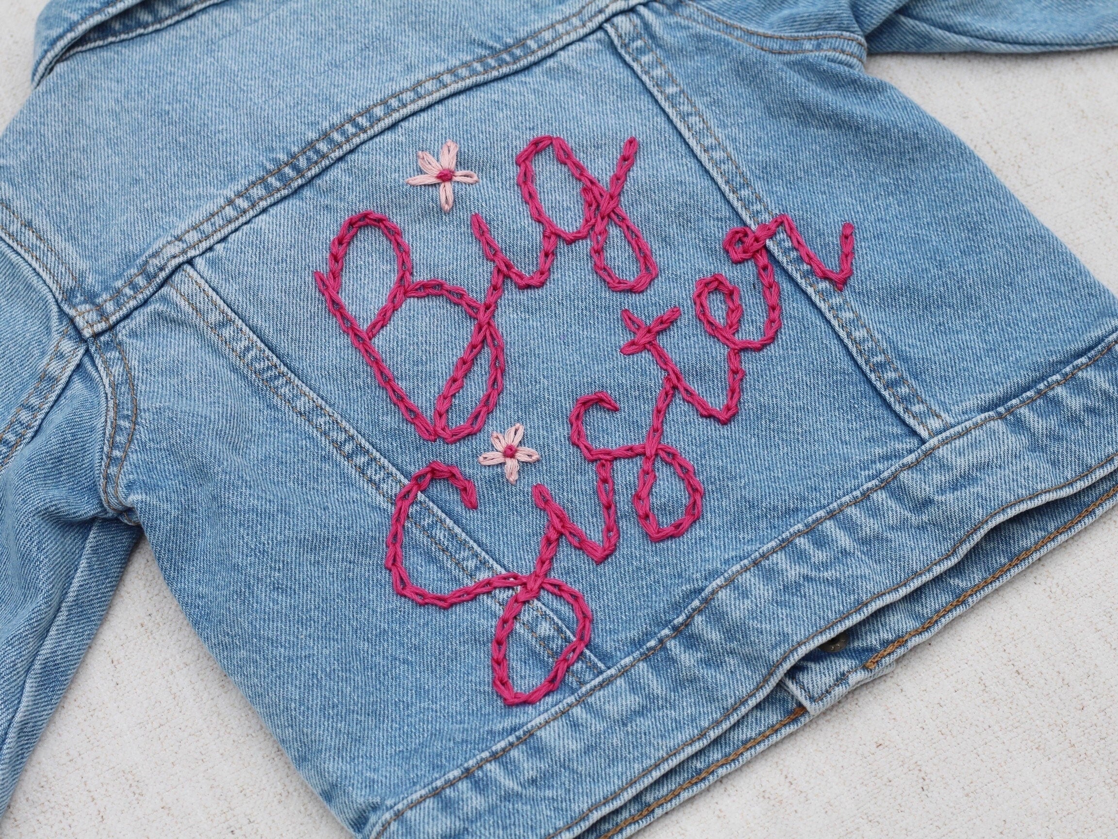 Big Bro Jacket for Baby Announcement Personalized Jean Jacket for Sister